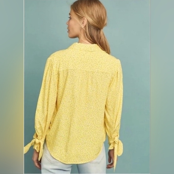 Maeve By Anthropology Lemon Button-Down Shirt Sz4 Gentle Used - Picture 8 of 8